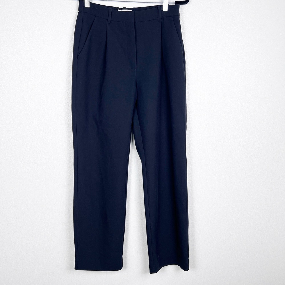 Abercrombie & FItch Women's Flat Front Trousers Black Sz 8L